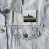 Space Shuttle Discovery-naderingen bij landing Vierkante Button 5,1 Cm (In situ)