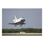 Space Shuttle Discovery nadert landing 2 Foto Afdruk (Voorkant)
