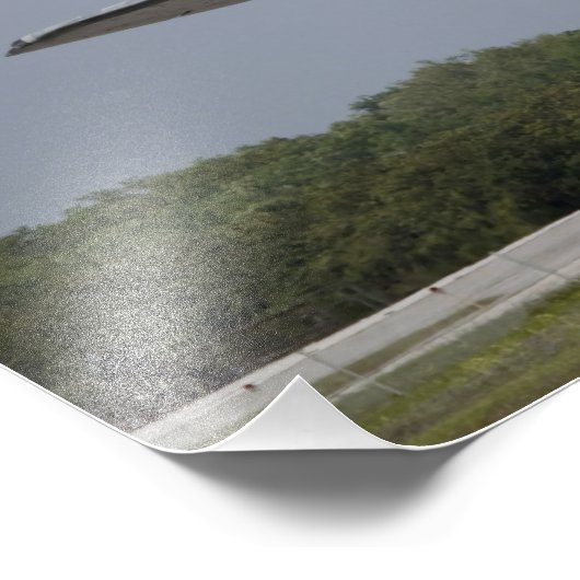 Space Shuttle Discovery nadert landing 2 Foto Afdruk (Hoek)