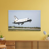Space Shuttle Discovery nadert landing 3 Canvas Afdruk (Insitu (Woonkamer))