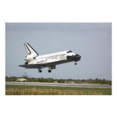Space Shuttle Discovery nadert landing 3 Foto Afdruk (Voorkant)