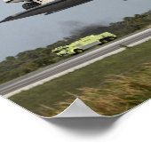 Space Shuttle Discovery nadert landing 3 Poster (Hoek)