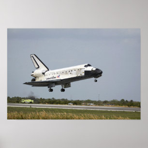 Space Shuttle Discovery nadert landing 3 Poster