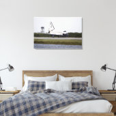 Space Shuttle Discovery op de start- en landingsba Canvas Afdruk (Insitu (Slaapkamer))