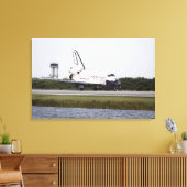 Space Shuttle Discovery op de start- en landingsba Canvas Afdruk (Insitu (Woonkamer))