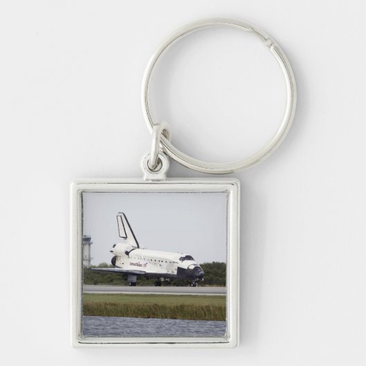 Space Shuttle Discovery op de start- en landingsba Sleutelhanger (Voorkant)