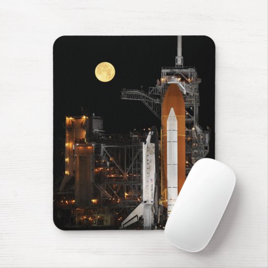 Space Shuttle Discovery op startpad Muismat (Met muis)