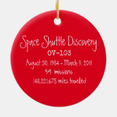 Space Shuttle Discovery Ornament (Achterkant)