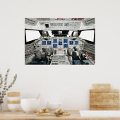 Space Shuttle Discovery OV-103 Cockpit Poster (Keuken)