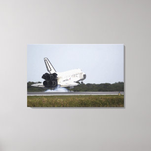 Space Shuttle Discovery raakt 2 Canvas Afdruk