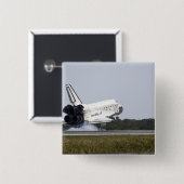 Space Shuttle Discovery raakt 2 Vierkante Button 5,1 Cm (Voorkant /achterkant)