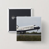 Space Shuttle Discovery raakt uitgeschakeld Vierkante Button 5,1 Cm (Voorkant /achterkant)