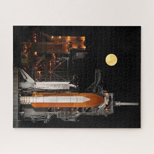 Space Shuttle Discovery starten pad Legpuzzel (Horizontaal)