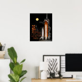 Space Shuttle Discovery starten pad Poster (Thuiskantoor)