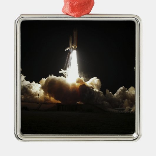 Space shuttle Discovery tilt uit Metalen Ornament (Voorkant)