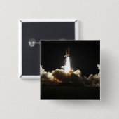 Space shuttle Discovery tilt uit Vierkante Button 5,1 Cm (Voorkant /achterkant)