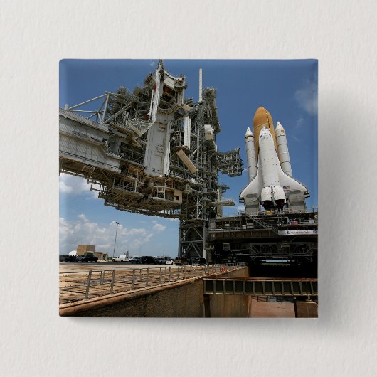 Space Shuttle Discovery Vierkante Button 5,1 Cm (Voorkant)