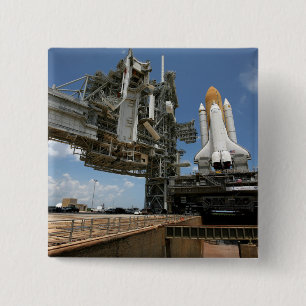 Space Shuttle Discovery Vierkante Button 5,1 Cm