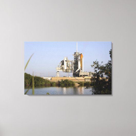 Space Shuttle Discovery zit klaar 3 Canvas Afdruk (Voorkant)
