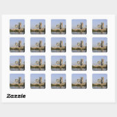 Space Shuttle Discovery zit klaar 3 Vierkante Sticker (Vel)