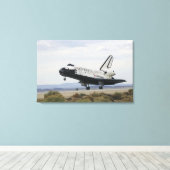Space Shuttle Discovery's belangrijkste landingsge Canvas Afdruk (Insitu (Houten vloer))