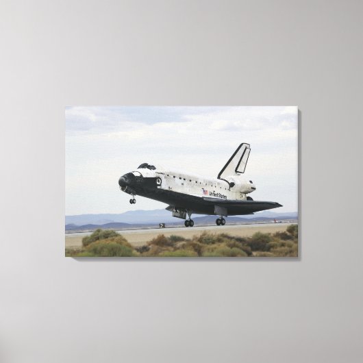 Space Shuttle Discovery's belangrijkste landingsge Canvas Afdruk (Voorkant)