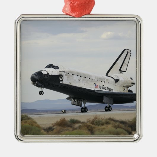 Space Shuttle Discovery's belangrijkste landingsge Metalen Ornament (Voorkant)
