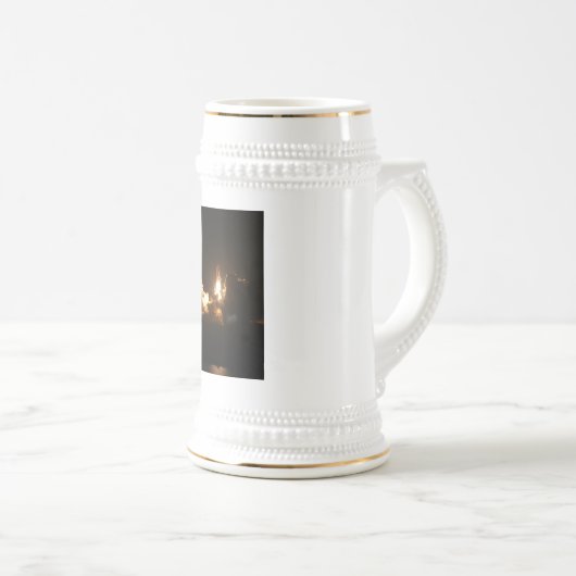 Space Shuttle Earth Orbital Spacecraft Night Canva Bierpul (Voorkant rechts)