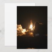 Space Shuttle Earth Orbital Spacecraft Night Canva Feestdagenkaart (Voorkant / Achterkant)