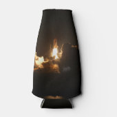 Space Shuttle Earth Orbital Spacecraft Night Canva Flesjeskoeler (Voorkant)