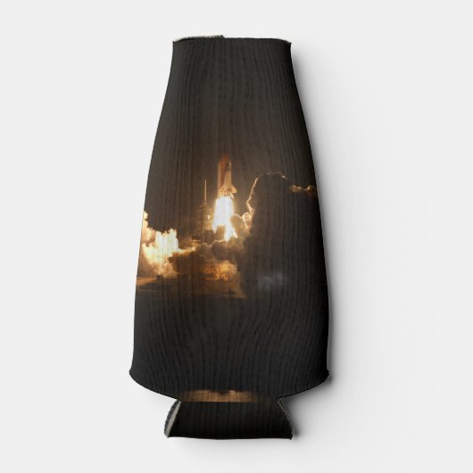 Space Shuttle Earth Orbital Spacecraft Night Canva Flesjeskoeler (Voorkant)