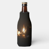 Space Shuttle Earth Orbital Spacecraft Night Canva Flesjeskoeler (Fles Voorkant)