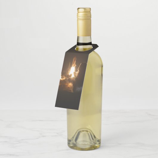 Space Shuttle Earth Orbital Spacecraft Night Canva Flessenhanger (Schuin)