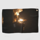 Space Shuttle Earth Orbital Spacecraft Night Canva Golfhanddoek (Horizontaal)