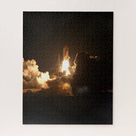 Space Shuttle Earth Orbital Spacecraft Night Canva Legpuzzel (Verticaal)