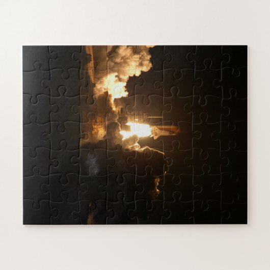 Space Shuttle Earth Orbital Spacecraft Night Canva Legpuzzel (Horizontaal)