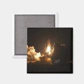 Space Shuttle Earth Orbital Spacecraft Night Canva Magneet (Voorkant / Achterkant)