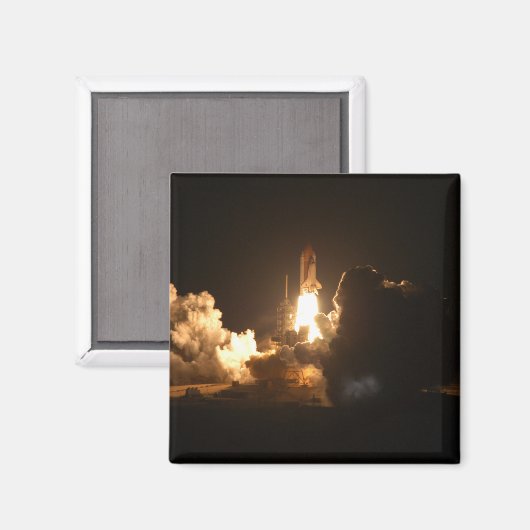 Space Shuttle Earth Orbital Spacecraft Night Canva Magneet (Voorkant / Achterkant)