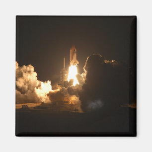 Space Shuttle Earth Orbital Spacecraft Night Canva Magneet