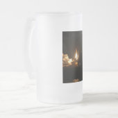 Space Shuttle Earth Orbital Spacecraft Night Canva Matglas Bierpul (Voorkant links)