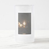 Space Shuttle Earth Orbital Spacecraft Night Canva Matglas Bierpul (Center)