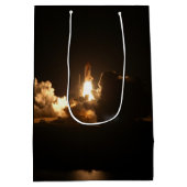 Space Shuttle Earth Orbital Spacecraft Night Canva Medium Cadeauzakje (Achterkant)