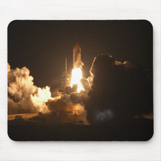 Space Shuttle Earth Orbital Spacecraft Night Canva Muismat (Voorkant)