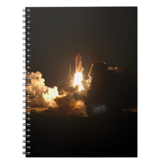 Space Shuttle Earth Orbital Spacecraft Night Canva Notitieboek (Voorkant)