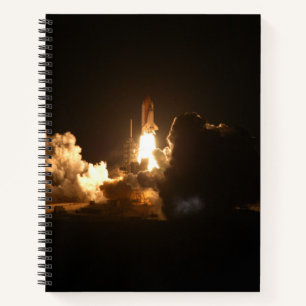 Space Shuttle Earth Orbital Spacecraft Night Canva Notitieboek