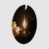 Space Shuttle Earth Orbital Spacecraft Night Canva Ornament (voorkant)