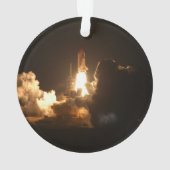 Space Shuttle Earth Orbital Spacecraft Night Canva Ornament (achterkant)