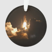 Space Shuttle Earth Orbital Spacecraft Night Canva Ornament (voorkant)