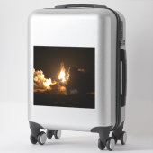 Space Shuttle Earth Orbital Spacecraft Night Canva Sticker (Koffer)