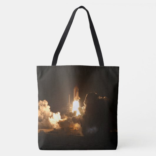 Space Shuttle Earth Orbital Spacecraft Night Canva Tote Bag (Voorkant)